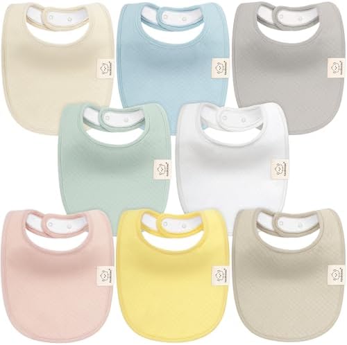 KeaBabies 8-Pack Baby Bibs for Drooling and Teething by KeaBabies