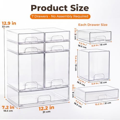 Stackable Bottle Storage Organizer Baby, and Office Organization, 7 Pack - Image 2