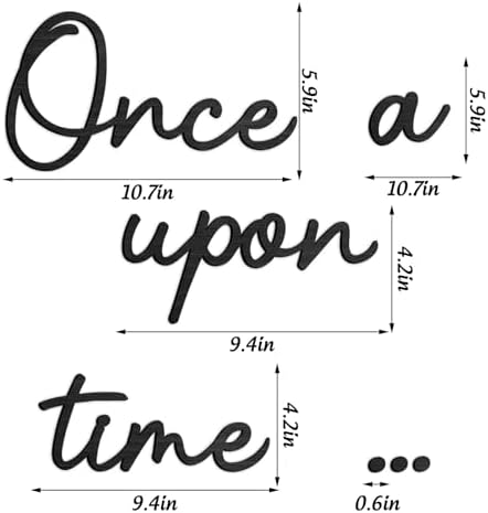 JarThenaAMCS Once Upon a Time Wooden Sign Reading Corner Sign Elegant Nursery - Image 2