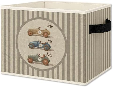 Vintage Race Car Boy Nursery Foldable Storage Bins Box by Unknown