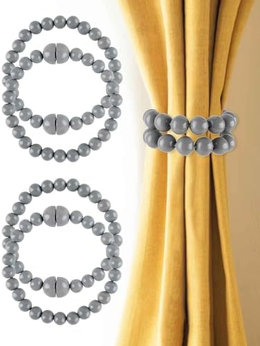 Boho Curtain Tiebacks Magnetic Beaded 4 Pack by Unknown
