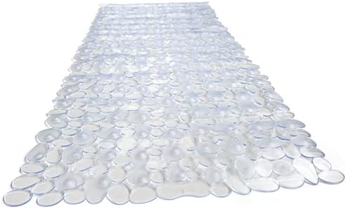 “Pebbles” Non-Slip Bathtub/Shower Mat 35"x16" Rectangular, Machine-Washable - Image 3