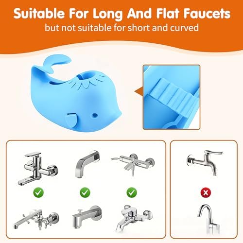 Skyroku Toddler Faucet Extender & Blue Bathtub Spout Cover, Sink Extender - Image 5