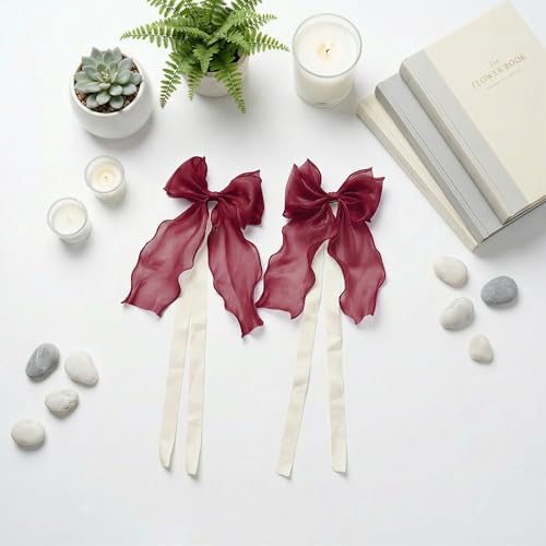 2 Pack French Lace Bow Curtain Tiebacks - Image 3