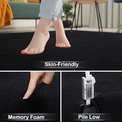 Keeko 2x3 Area Rugs for Living Room, Soft Washable Memory Foam Bedroom Rug - Image 2