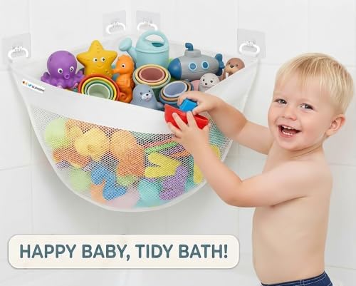 Bath Toy Storage Organizer for Bathtub – Large Mesh Bath Toy Holder & Bath Toy - Image 6