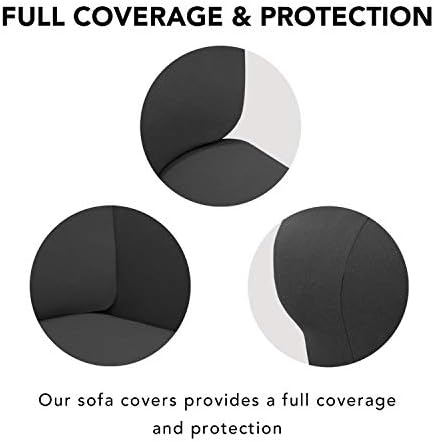 PureFit Stretch Loveseat Covers Fleece Couch Covers - Image 3