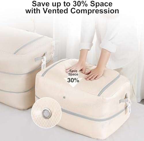 Comforter Storage Bag - 110L Large Capacity Blanket Storage Bags 2-Layer Ultra - Image 3