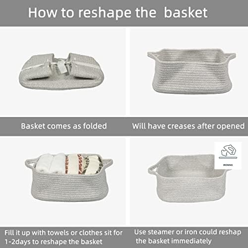 XUANGUO Medium Woven Cotton Rope Storage Basket - Image 7