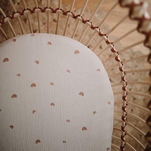 mushie Extra Soft Muslin Fitted Crib Sheet | 192 Thread Count | 28"x 52" - Image 3