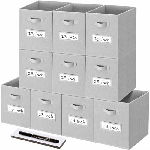 Storage Bins, Light Grey by Anyoneer