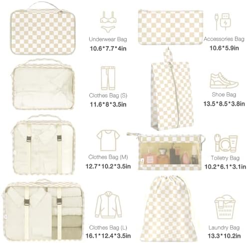 8 Set Packing Cubes for Suitcases, Packing Cube - Image 2
