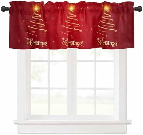 Vandarllin Christmas Tree Kitchen Curtains Valances by VandarllinHomeKitchenDecor