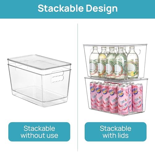 Vtopmart 10 Pack Clear Stackable Storage Bins - Image 3