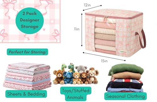 Chaos Cleared Kids Storage Bags – 100% Cotton Canvas Toy & Clothes Organizer - Image 2