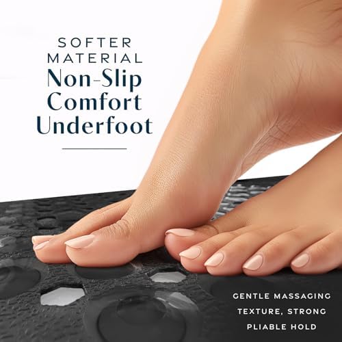 SlipX Solutions 39"x16" Power Grip Non Slip Bathtub Shower Mat - Image 4