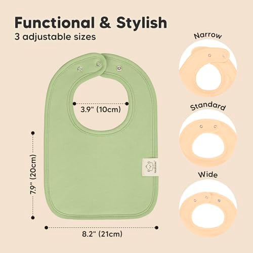 KeaBabies 8-Pack Organic Baby Bibs - Image 2