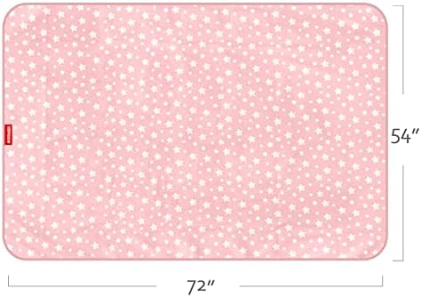 Extra Large Splat Mat, Baby Feeding Table Cloth 54''x72'' Pink Star - Image 2