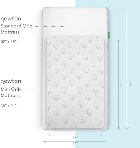 Newton Baby Fitted Mini Crib Sheet 2-Pack, Organic Muslin - Image 3