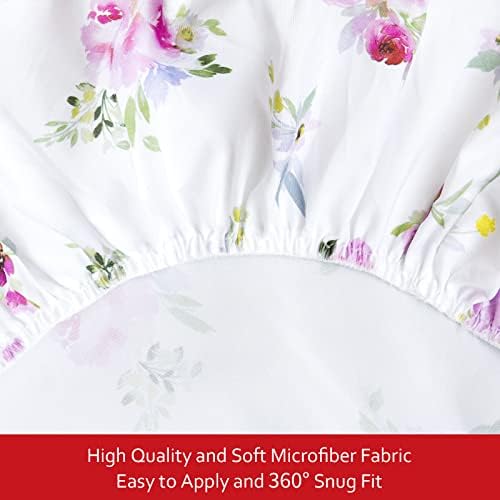 Pack and Play Sheets Girl, Mini Crib Sheets, Stretchy Playard Fitted Sheet - Image 4