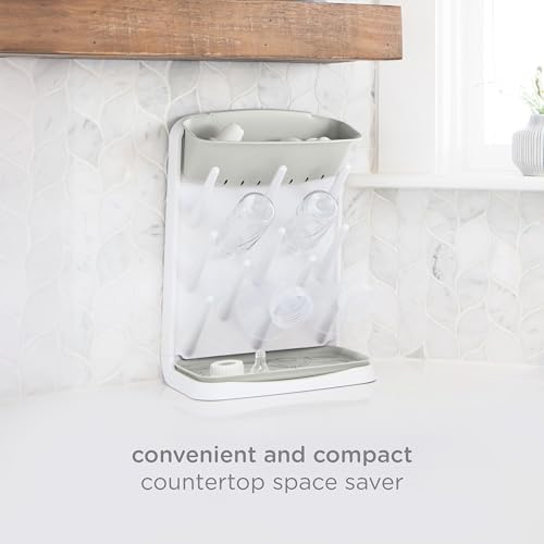 Ubbi Vertical Baby Bottle Drying Rack, Space Saving Countertop Bottle Dryer - Image 6