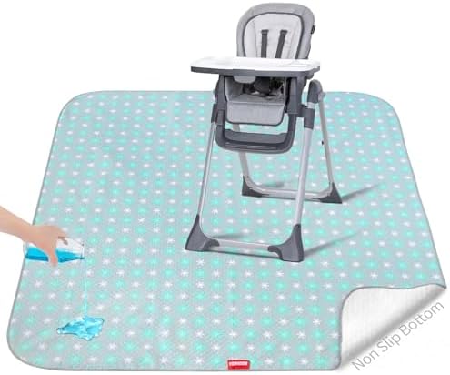 Splat Mat Under High Chair Mat for Baby's Mealtime by Moonsea