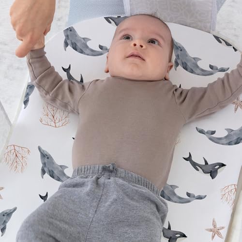 Stretch Fitted Bassinet Sheet Set BROLEX 2 Pack Cradle Sheets - Image 4