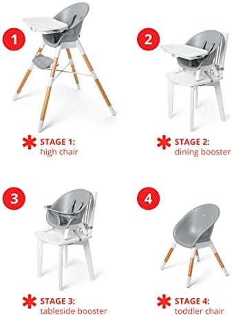 Skip Hop Baby High Chair 4 in 1 Convertible High Chair, Slate Blue - Image 3
