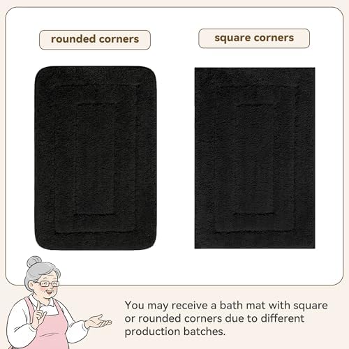 GRANNY SAYS Black Bathroom Rugs Set 3 Piece, Soft Microfiber Bath Mats - Image 3