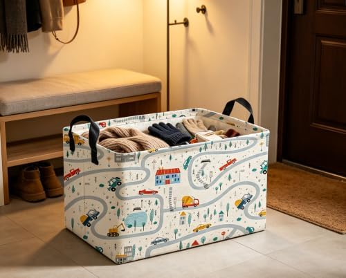 Rectangle Kids Baskets Car Basket Boys Storage Bin Fish Box - Image 6
