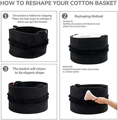 CherryNow 90L Large Woven Rope Blanket Basket - Image 7