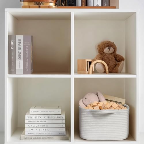 Cute White Woven Basket, Empty Gift Basket - Image 7