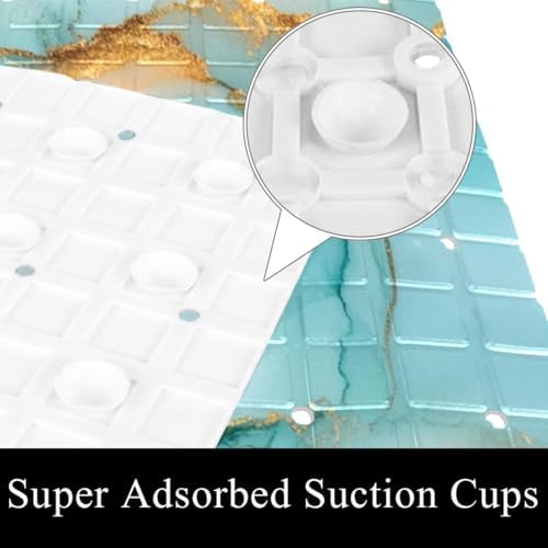 Shower Mat Non Slip, Marble Printed Anti Slip Bath Mat - Image 3