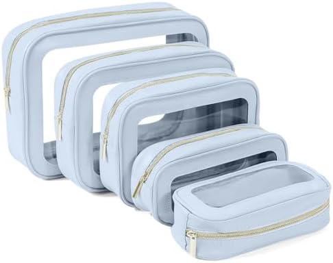 YOPCDJ 5PCS Diaper Bag Organizer Pouch Set, TSA Approved Toiletry Bag，Clear by YOPCDJ