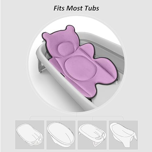 Baby Bath Cushion Mat, Soft Newborn Bathtub Pad - Image 4