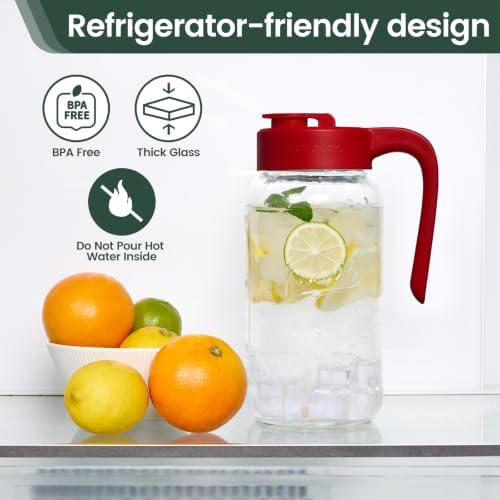 Mason Jar Pitcher, Glass Pitcher - Image 5