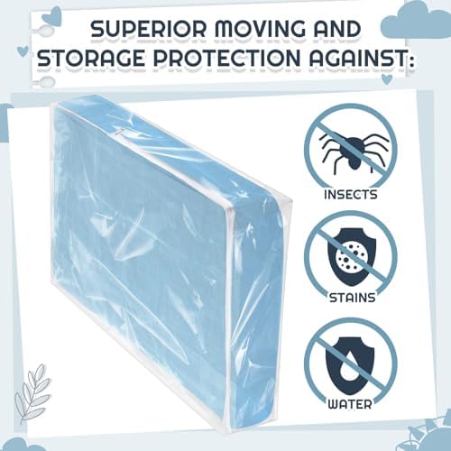 Colingmill 2 Pcs Crib Mattress Storage Bag, 4+ Mil Clear Waterproof Plastic - Image 4