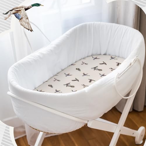 CroBlissful 4 Pack Mallard Duck Bassinet Sheets - Image 3