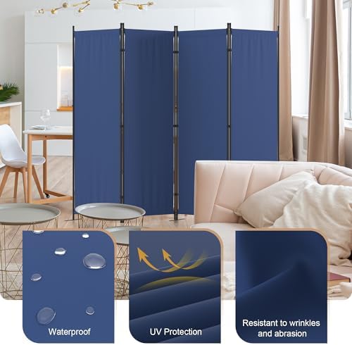 Partition Room Divider 4 Panel Portable Wall - Image 5