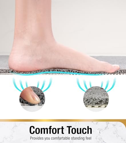 HITSLAM Shower Mat, 32 x 24 Inch Non Slip Bath Mat - Image 4