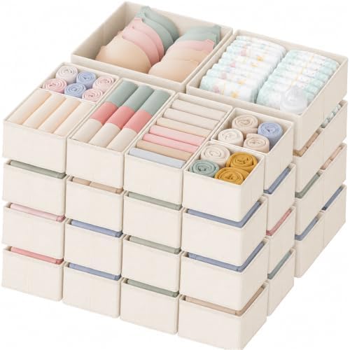 Criusia Drawer Organizer Clothes, 24 Pack Dresser Organizer by Criusia