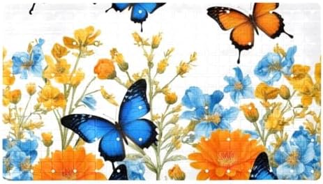 Bathtub Mat Non Slip 26.8x15.1In, Butterflies Flowers Bath Mat by Anna+Cowper