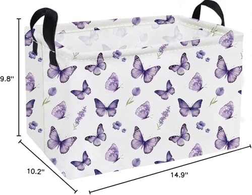 Essme Rectangular Kids Baskets, Butterfly Storage Box, Cute Basket - Image 2