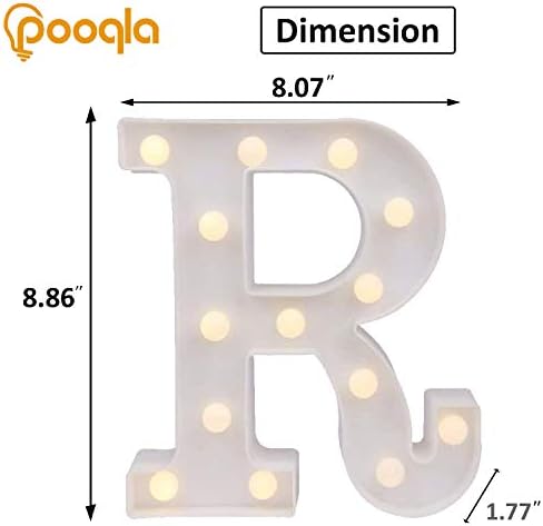 Pooqla LED Marquee Letter Lights Sign, Light Up Alphabet Letter - Image 4