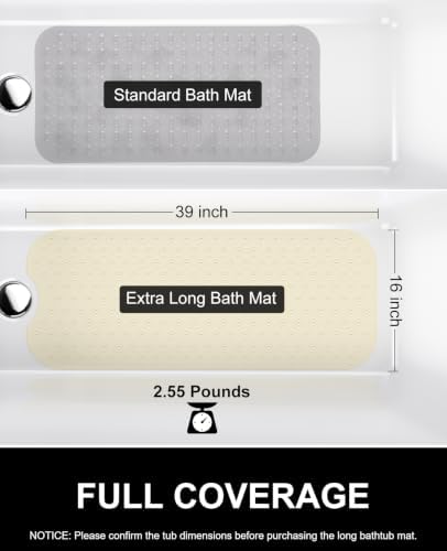 OTHWAY Bathtub Mat Non Slip, 39X16 inch Bath Mat - Image 5