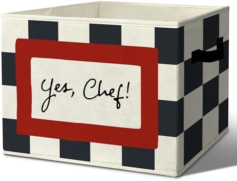 Cooking Playroom Chef Slogan Storage Bins Box by Unknown