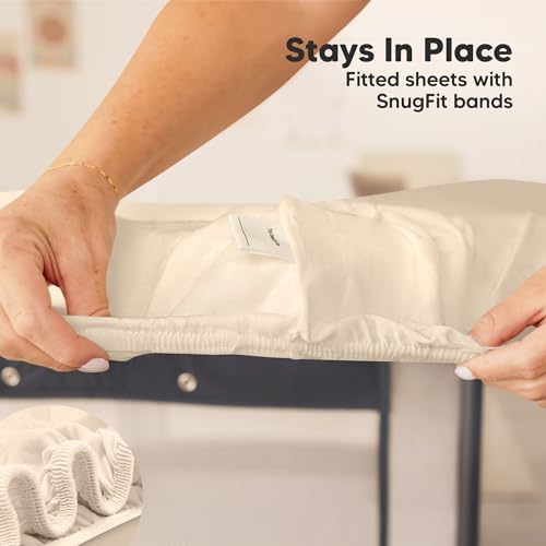 2-Pack Mini Crib Sheets Fitted, 38x26 Pack N Play Mattress Sheets - Image 6