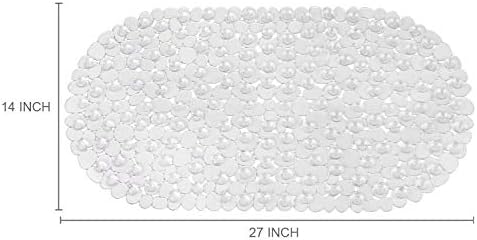 WELTRXE Pebbles Bath Mat Clear Non-Slip Bathtub Mat - Image 3