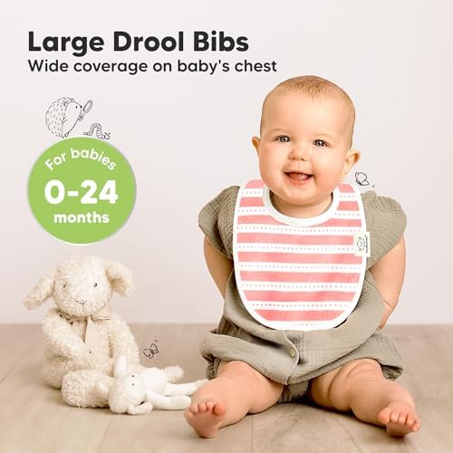 KeaBabies 8-Pack Organic Baby Bibs - Image 2