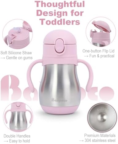 Bakpoco Stainless Steel Sippy Straw Cup - Image 6